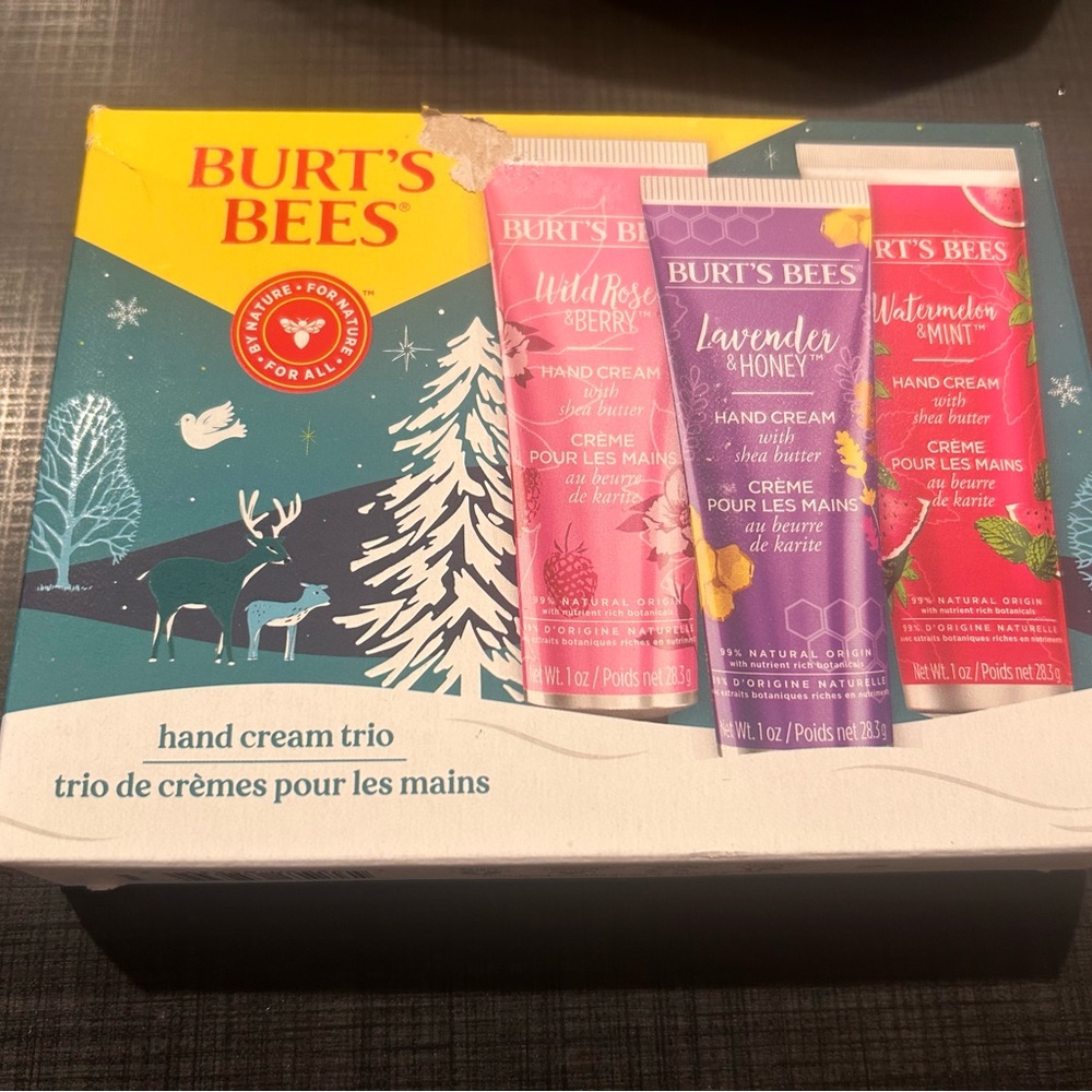 Burt's Bees Hand Cream Trio - Wild Rose, Lavender, Watermelon